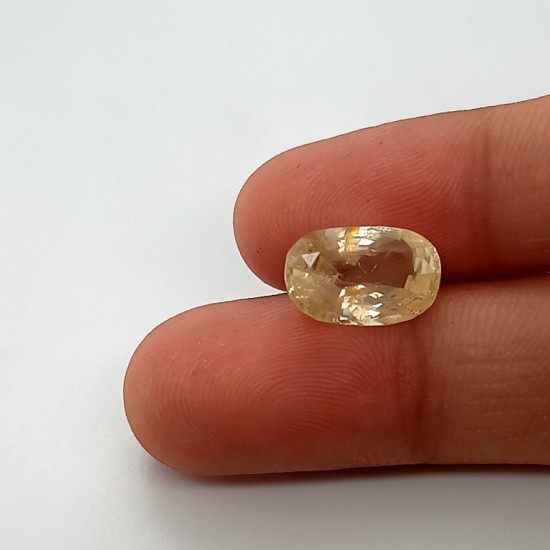 Yellow Sapphire (Pukhraj) 6.44 Ct Good quality Yellow Sapphire (Pukhraj) 6.44 Ct Good quality